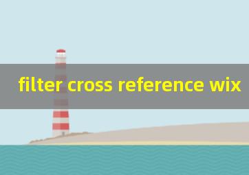  filter cross reference wix